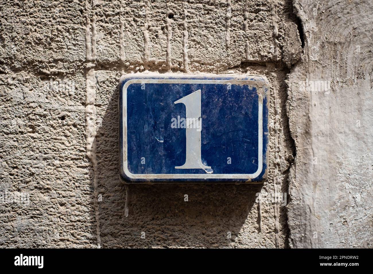 number 1 sign, house number one Stock Photo Alamy