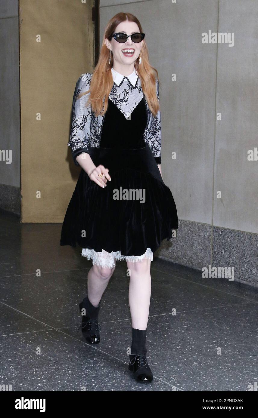 New York, NY, USA. 18th Apr, 2023. Lucy Boynton seen at NBC's Today