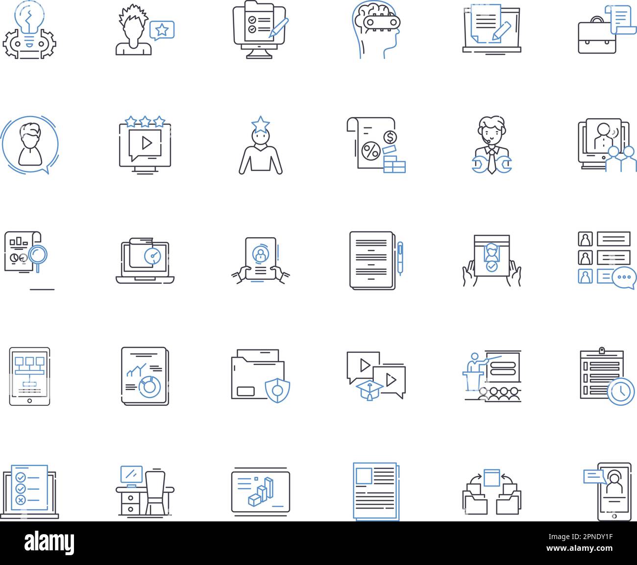 News reporting line icons collection. Journalism, Current events, Headlines, Breaking news, Investigative, Fact-checking, Scoops vector and linear Stock Vector