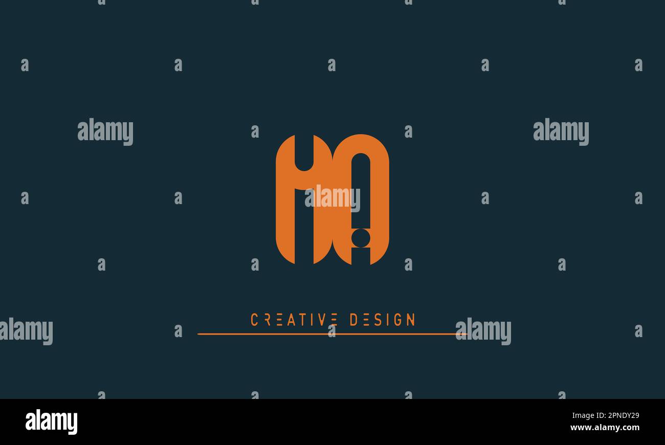 Alphabet letters Modern Creative logo MA , AM Stock Vector