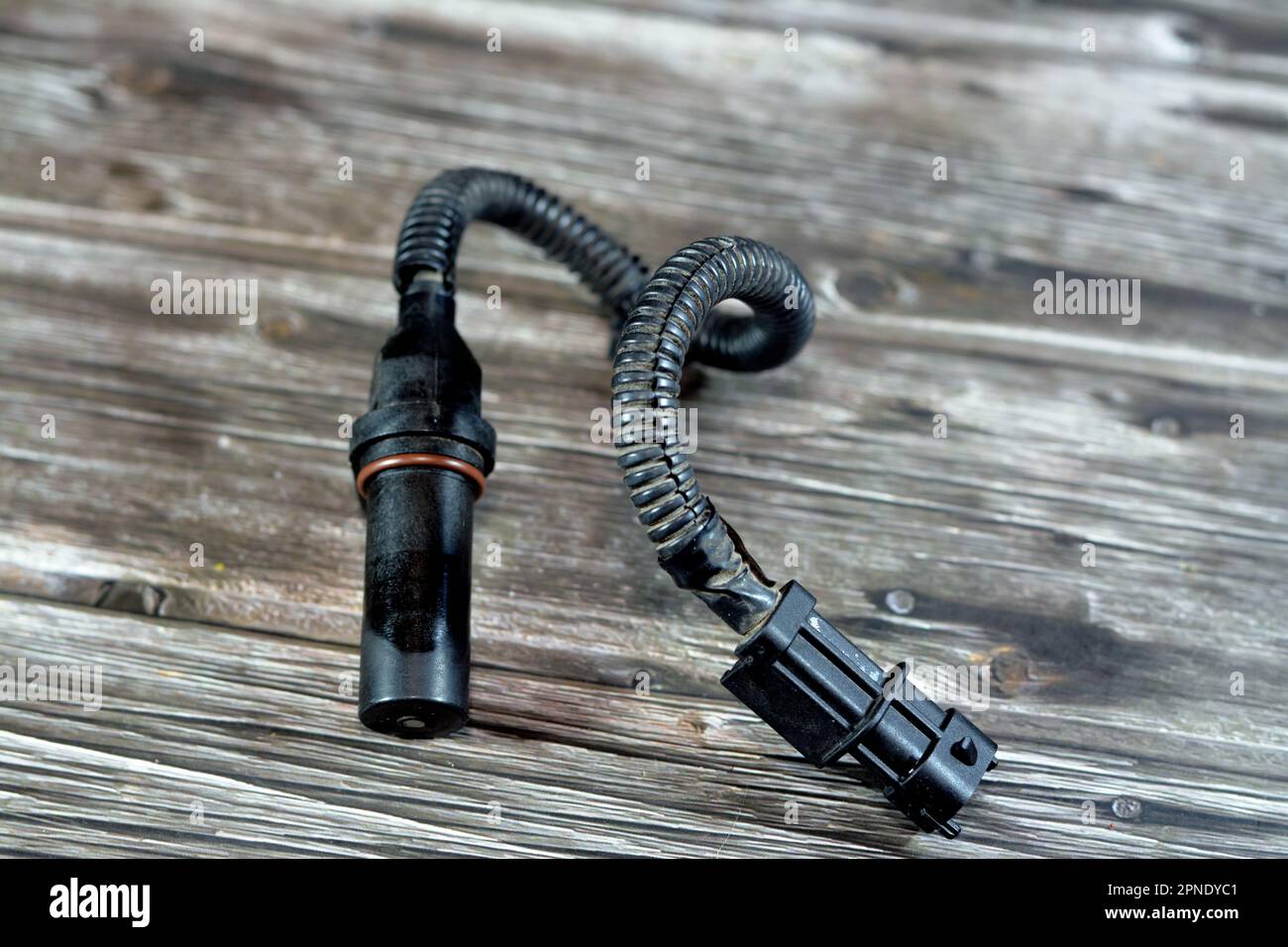 Crankshaft position sensor, A crank sensor (CKP), an electronic device used in an internal combustion engine, both petrol and diesel, to monitor the p Stock Photo