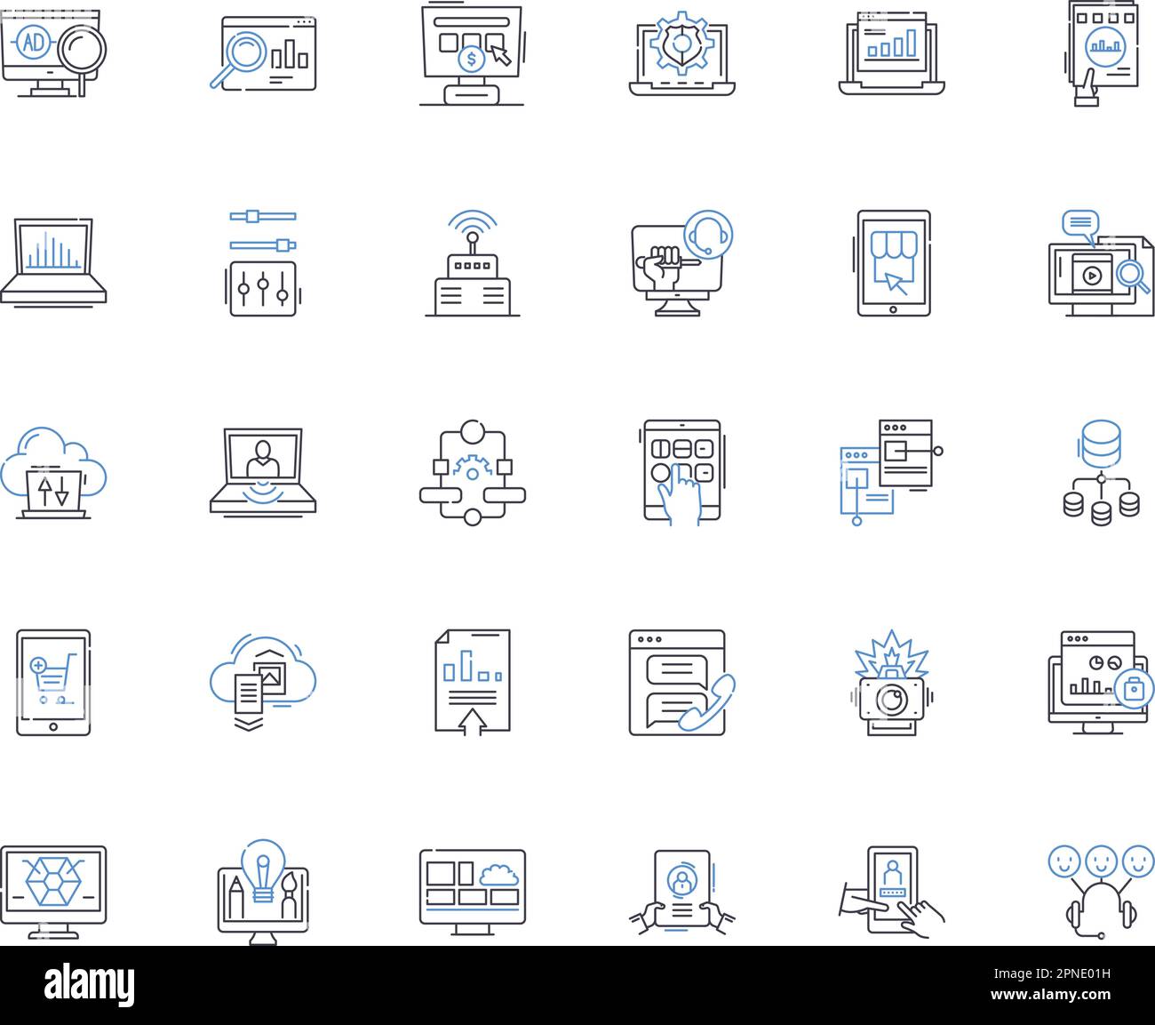 Gadget line icons collection. Technology, Electronics, Innovation ...