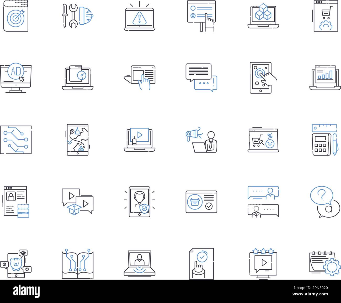 Business analytics line icons collection. Data, Insights, Metrics ...