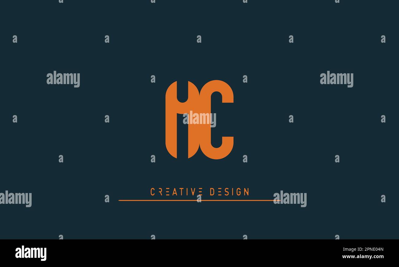 Alphabet letters Modern Creative logo MC , CM Stock Vector