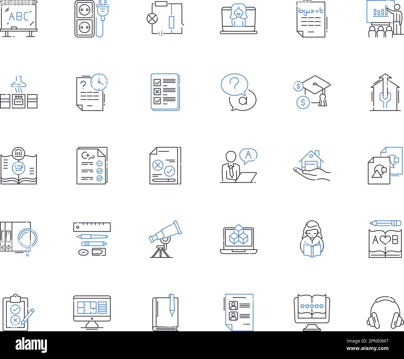 Tableware line icons collection. Dishes, Plates, Bowls, Cups, Glasses