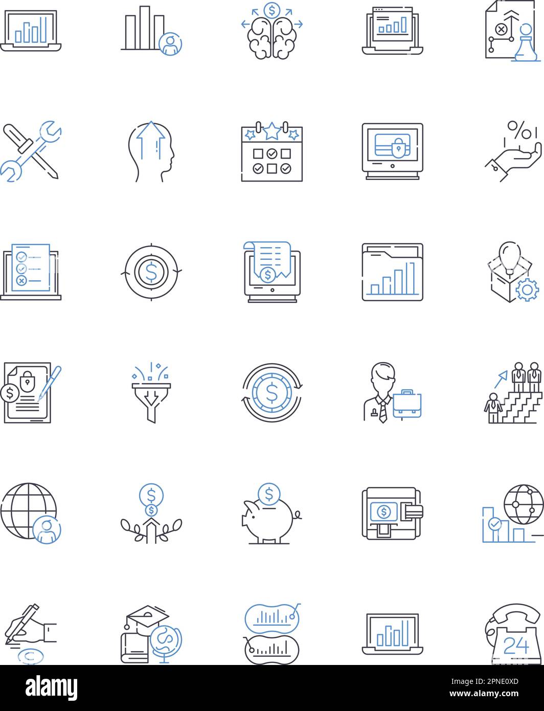 Community development line icons collection. Empowerment, Collaboration, Engagement, Unity, Diversity, Growth, Creativity vector and linear Stock Vector