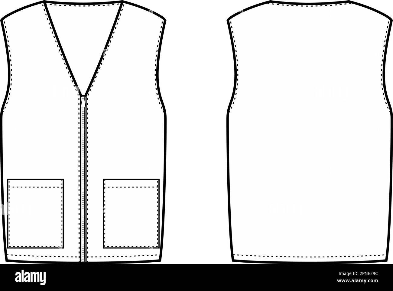 Modern Quilt Zip Up Vest