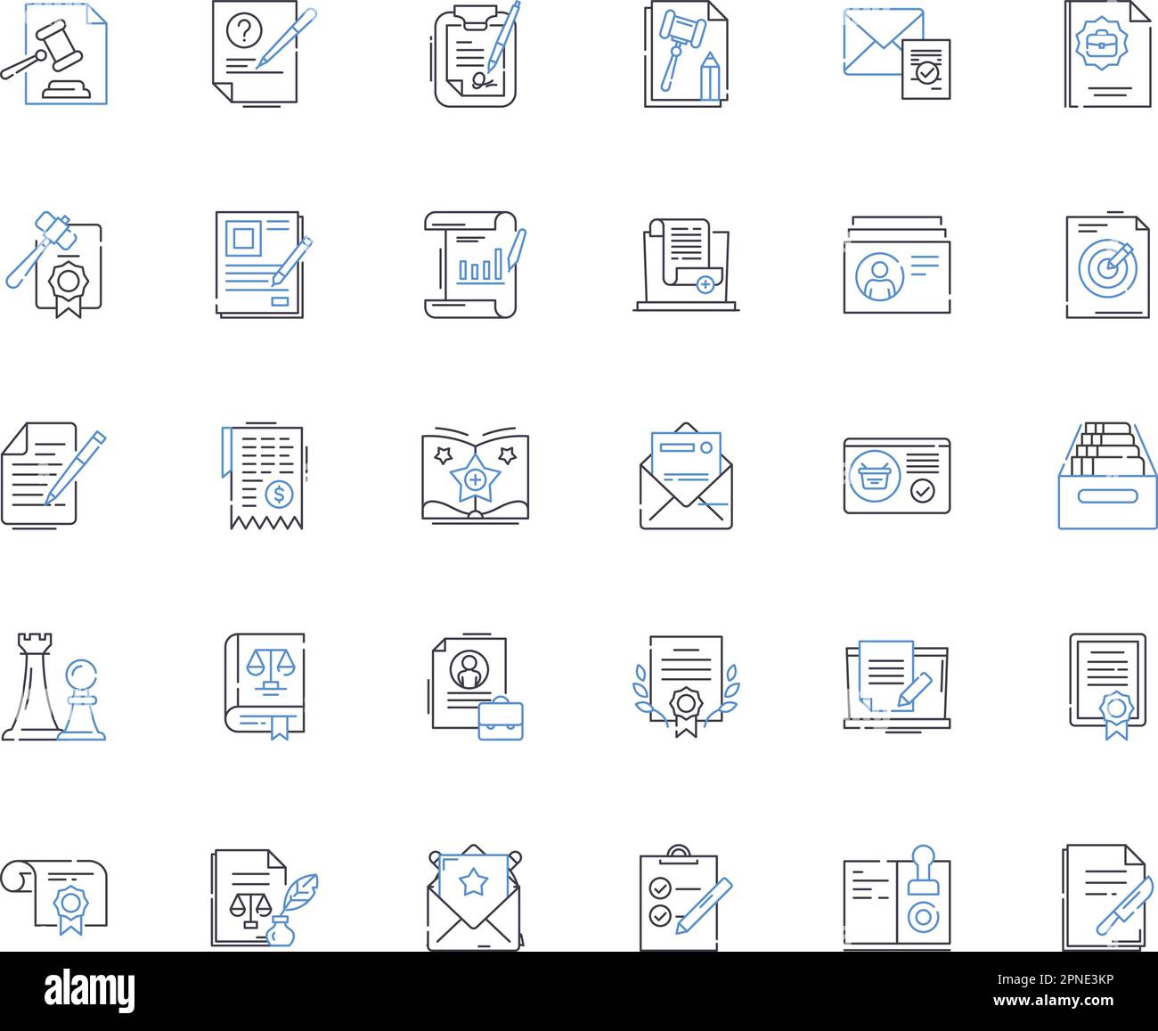 Authentication line icons collection. Passwords, Biometrics, Tokens, Identity, Security, Verification, Authorization vector and linear illustration Stock Vector