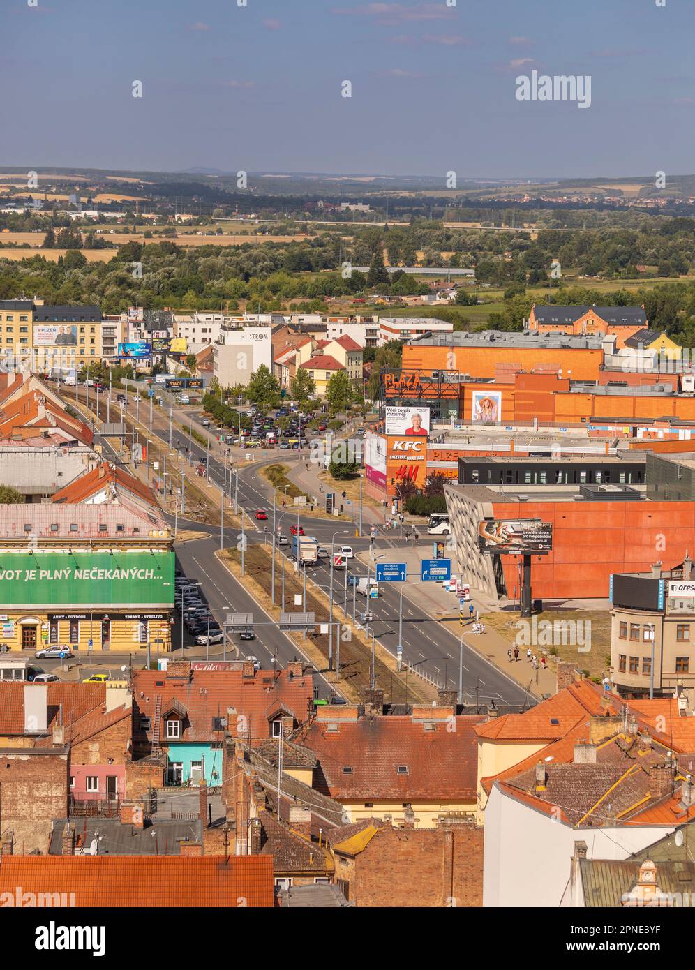 PILSEN, CZECH REPUBLIC, EUROPE Residential and commercial areas, and