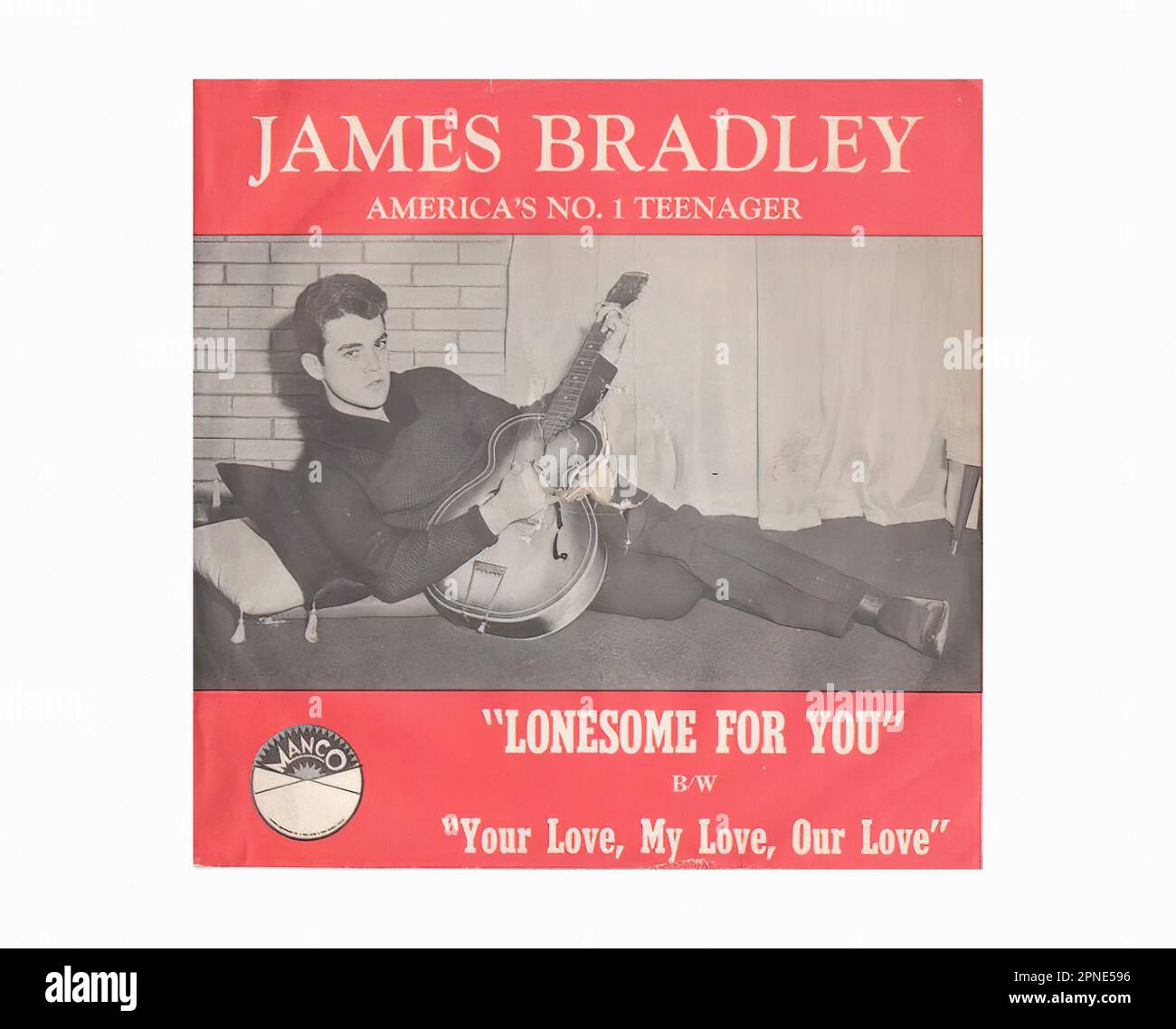Bradley James - 1961 A - Vintage 45 R.P.M Music Vinyl Record Stock Photo
