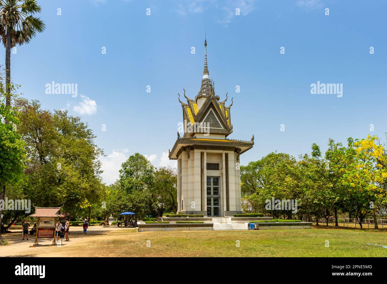 The Buddhist stupa at the Cheung Ek Genocidal Center, Phnom Penh, Cambodia Stock Photo
