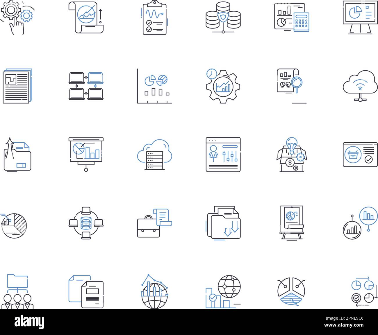 Electronic device line icons collection. Smartph, Laptop, Tablet ...