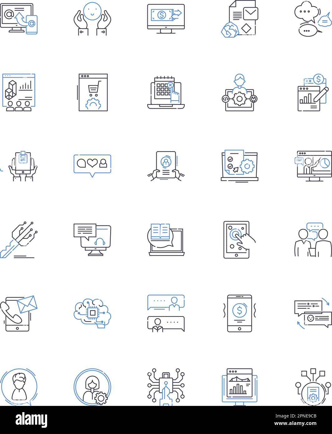 Mentoring line icons collection. Empowerment, Guidance, Leadership ...