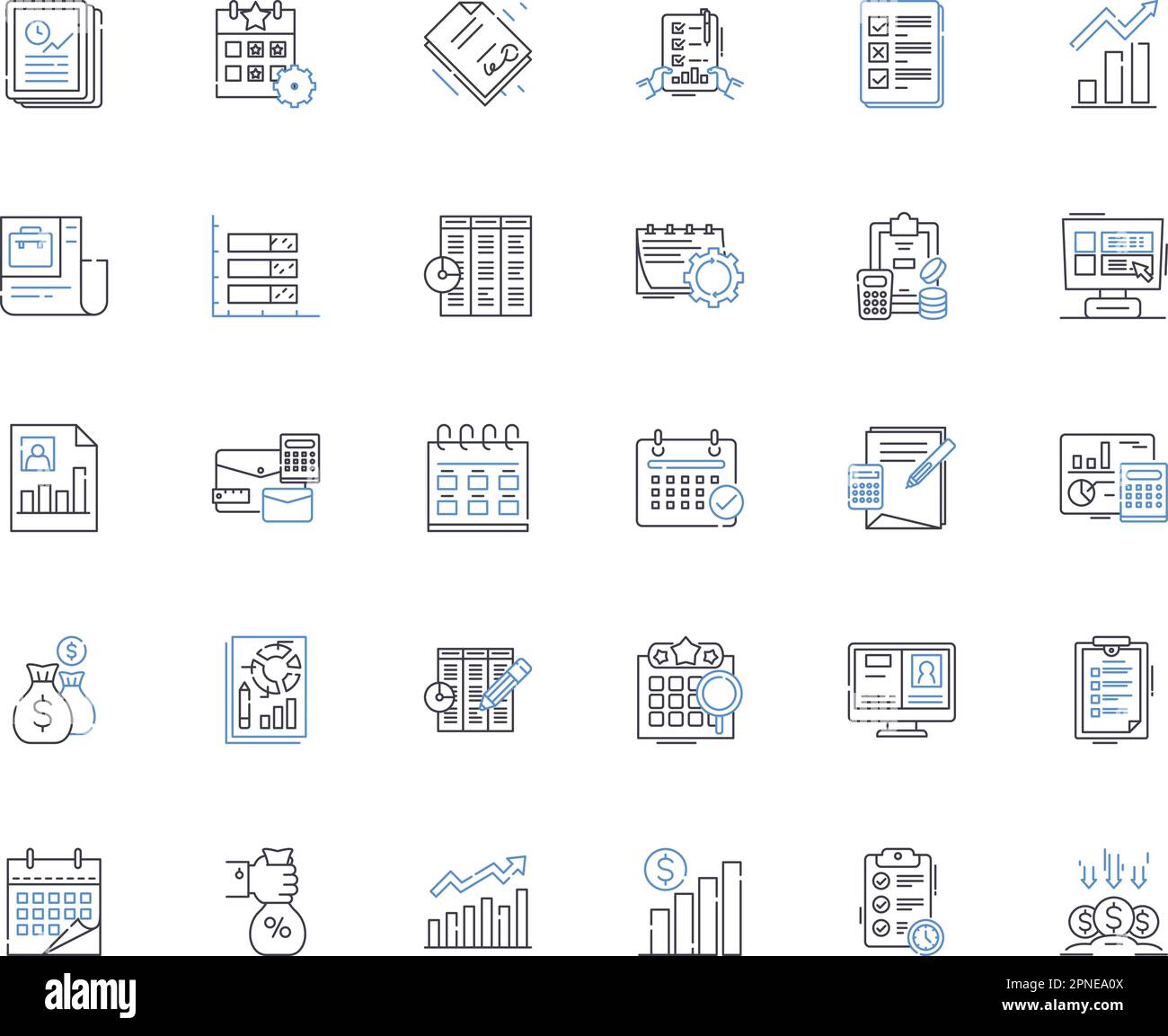 Note pad - Notebook line icons collection. Statiry, Writing, Journal, Notation, Diary, Sketch, Planner vector and linear illustration. Memo,Scribble Stock Vector