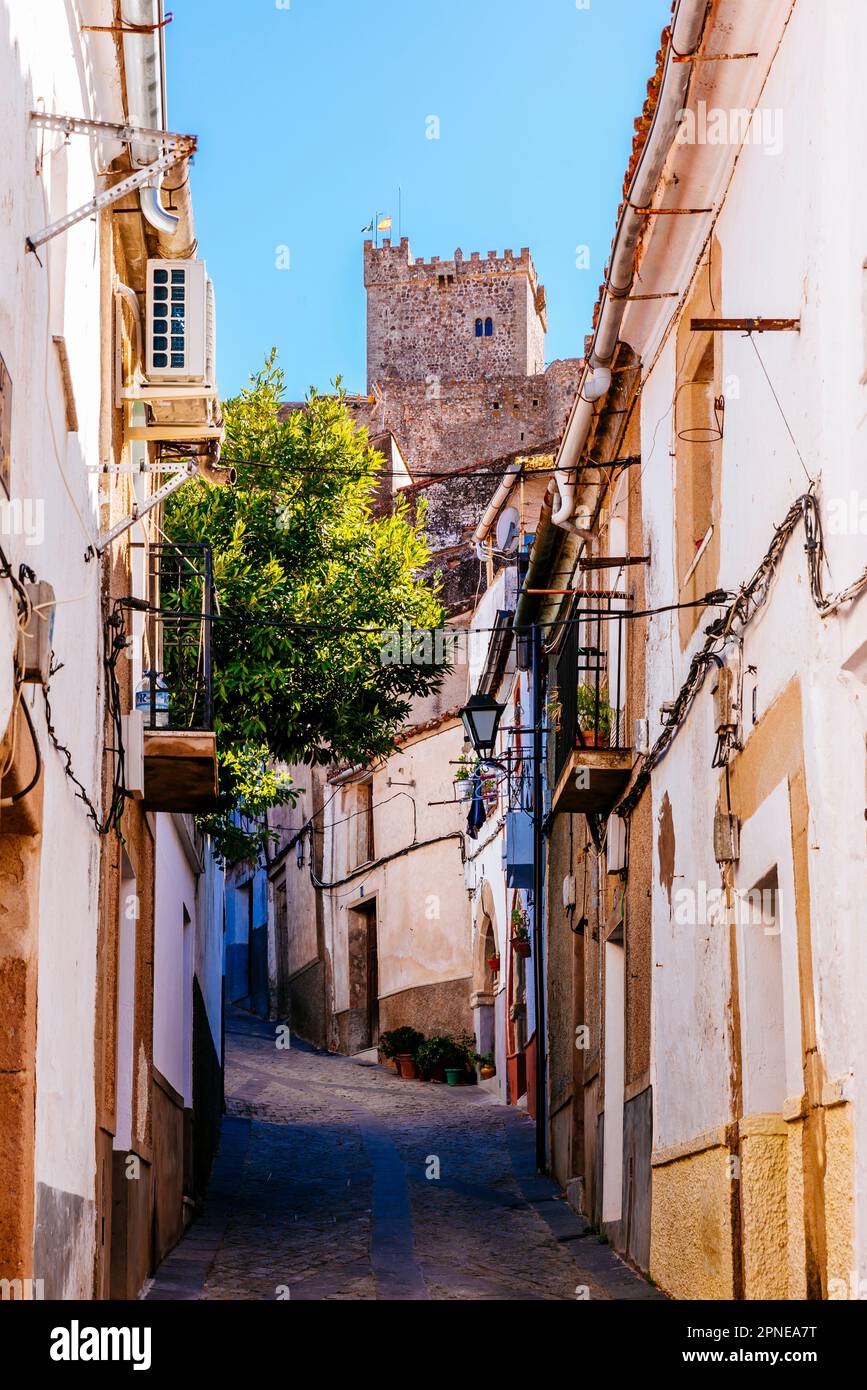 Albuquerque medieval quarter street. Medieval neighborhood 'Villa ...