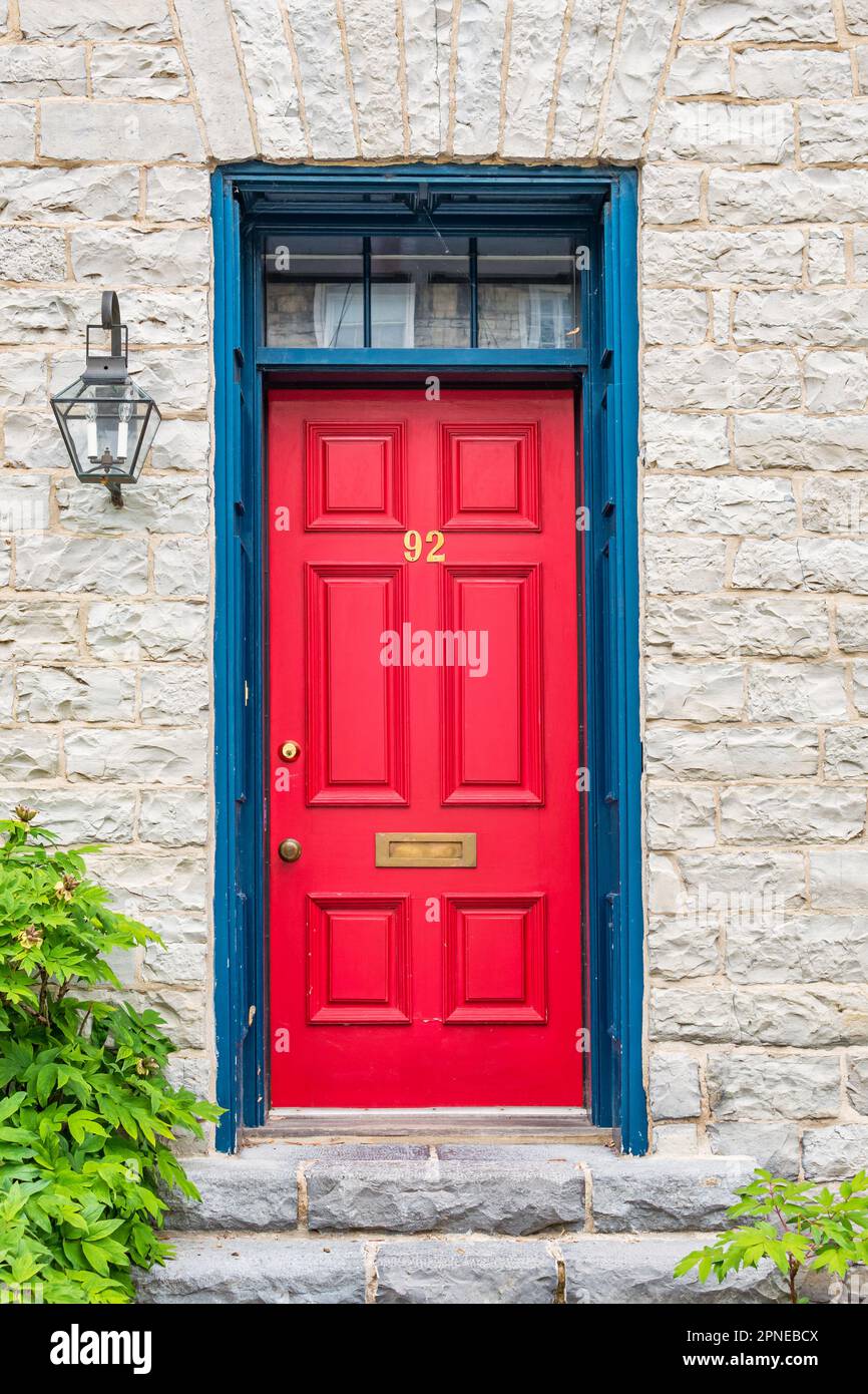 Traditional front door in Kingston Ontario Canada Stock Photo Alamy