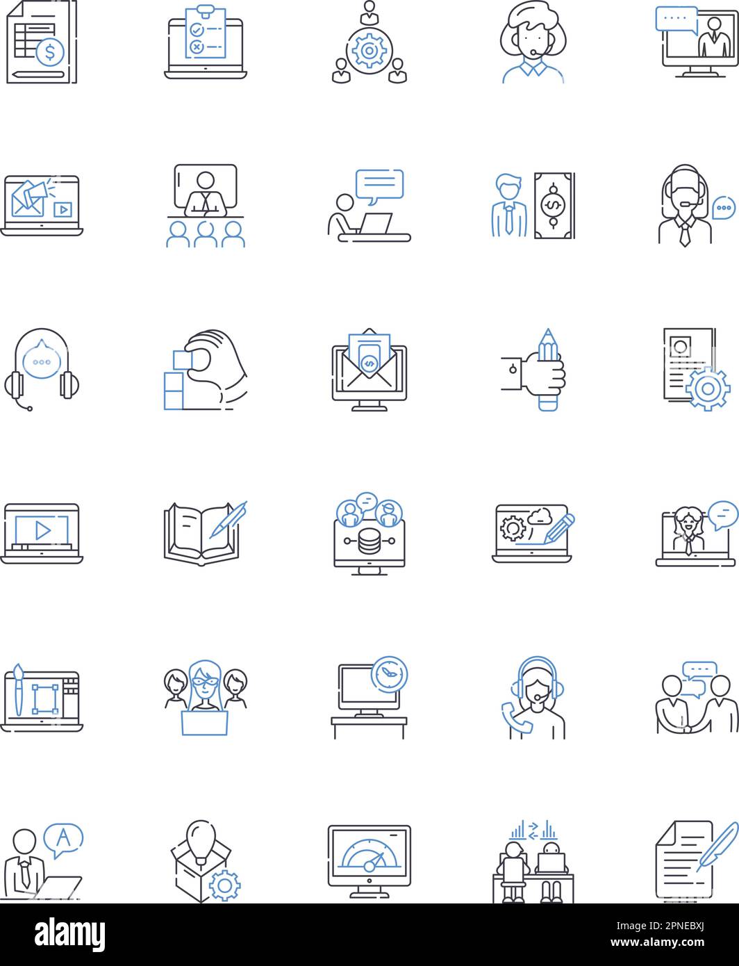 Digital and technology line icons collection. Innovation, Connectivity, Automation, Virtualization, Cybersecurity, Digitalization, Analytics vector Stock Vector