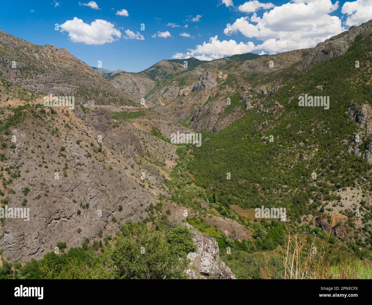 Krom valley hills and geography. Gumushane ,Turkey Stock Photo