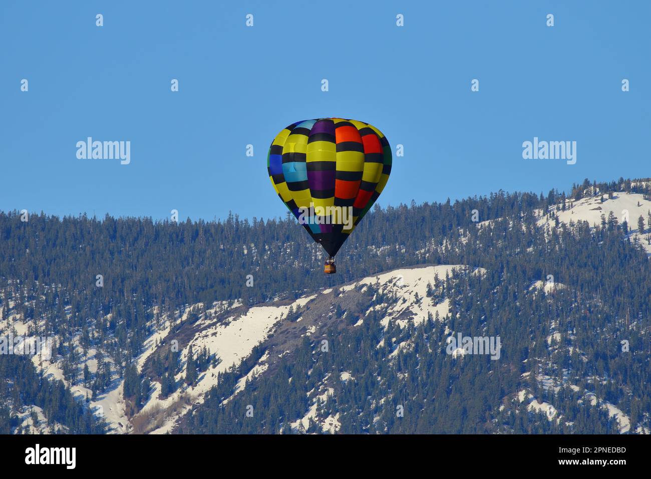 Hot Air Balloon over Carson City Nevada Stock Photo Alamy