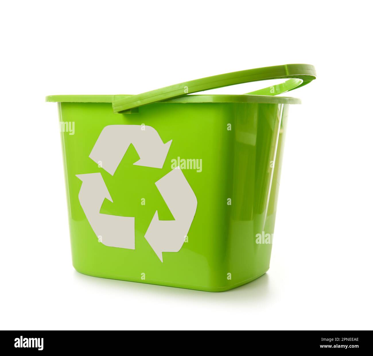 Trash bin isolated on white background Stock Photo - Alamy