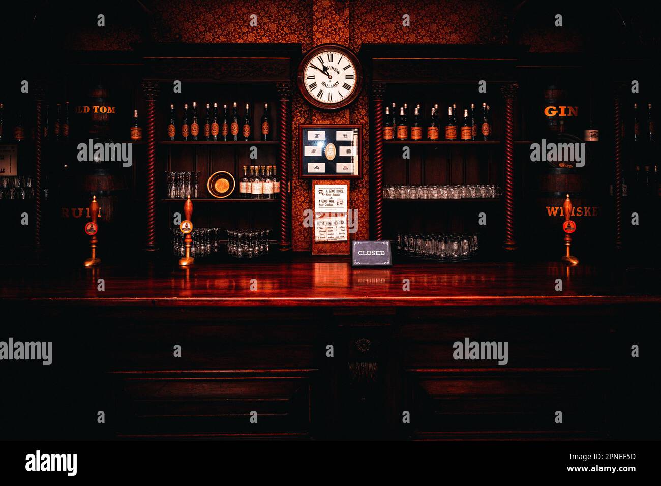 A late 1800s themed bar from the gold rush era in Australia Stock Photo