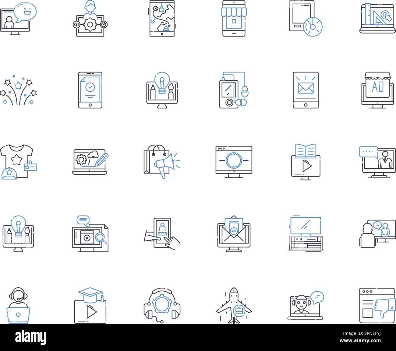 Television nerk line icons collection. Entertainment, Channel ...