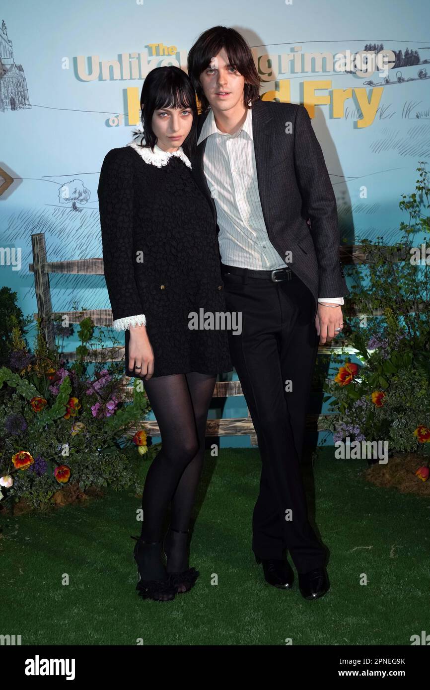 Devon Ross and Earl Cave attends the gala screening of The Unlikely Pilgrimage of Harold Fry, at the Ham Yard Hotel in London. Picture date: Tuesday April 18, 2023. Stock Photo