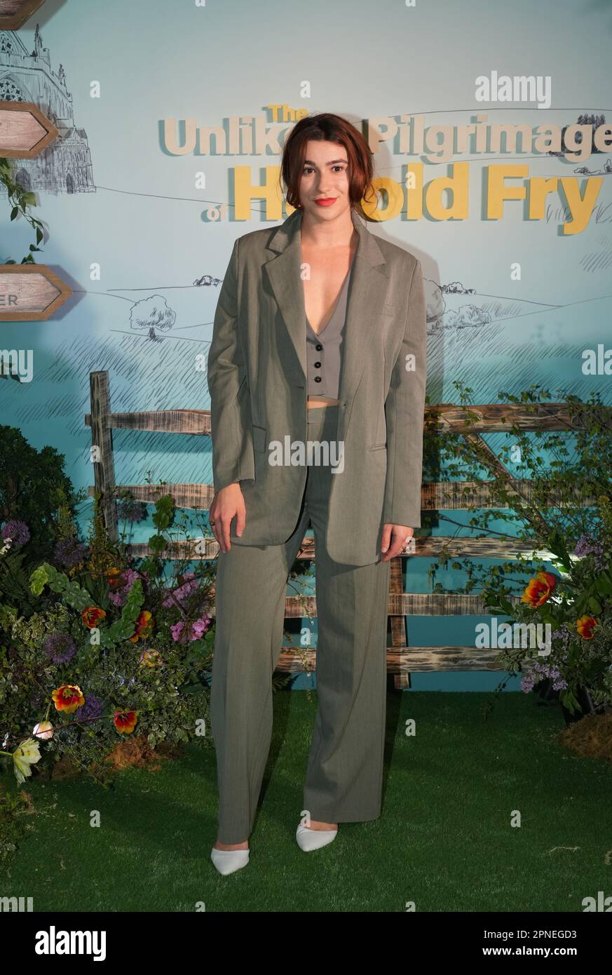 Lucy Reynolds attends the gala screening of The Unlikely Pilgrimage of Harold Fry, at the Ham Yard Hotel in London. Picture date: Tuesday April 18, 2023. Stock Photo