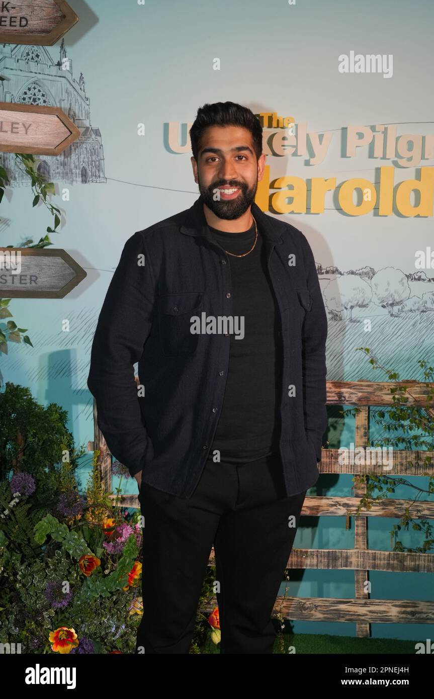 Maanuv Thiara attends attends the gala screening of The Unlikely Pilgrimage of Harold Fry, at the Ham Yard Hotel in London. Picture date: Tuesday April 18, 2023. Stock Photo