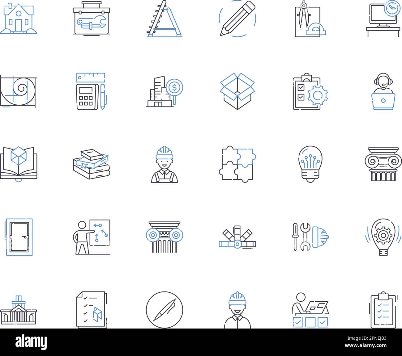 Effective output line icons collection. Efficiency, Productivity ...