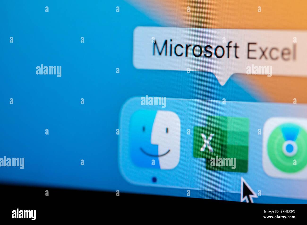 New york, USA - April 12, 2023: Open Microsoft office excel app in ...