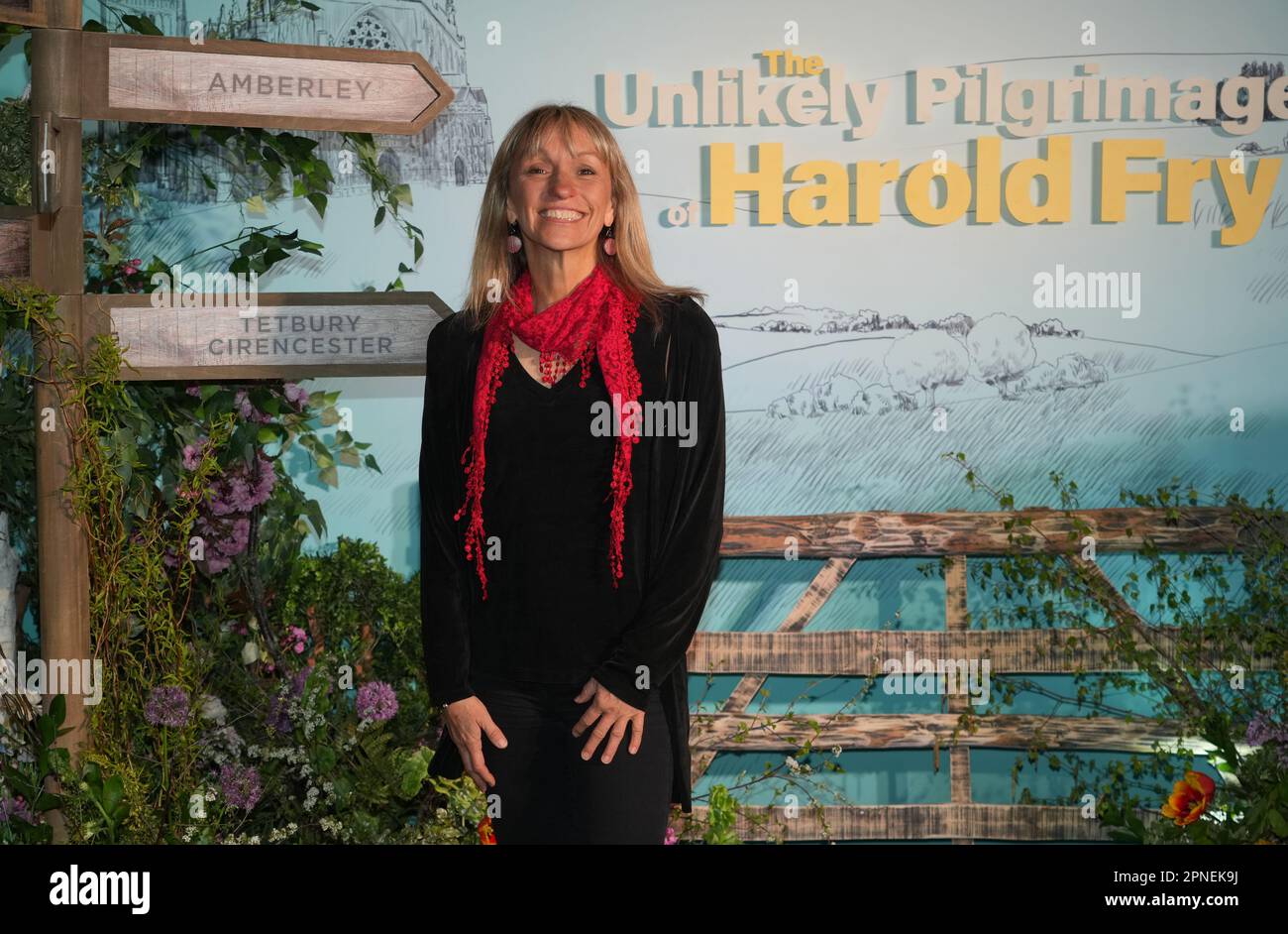 Michaela Strachan attends the gala screening of The Unlikely Pilgrimage of Harold Fry, at the Ham Yard Hotel in London. Picture date: Tuesday April 18, 2023. Stock Photo