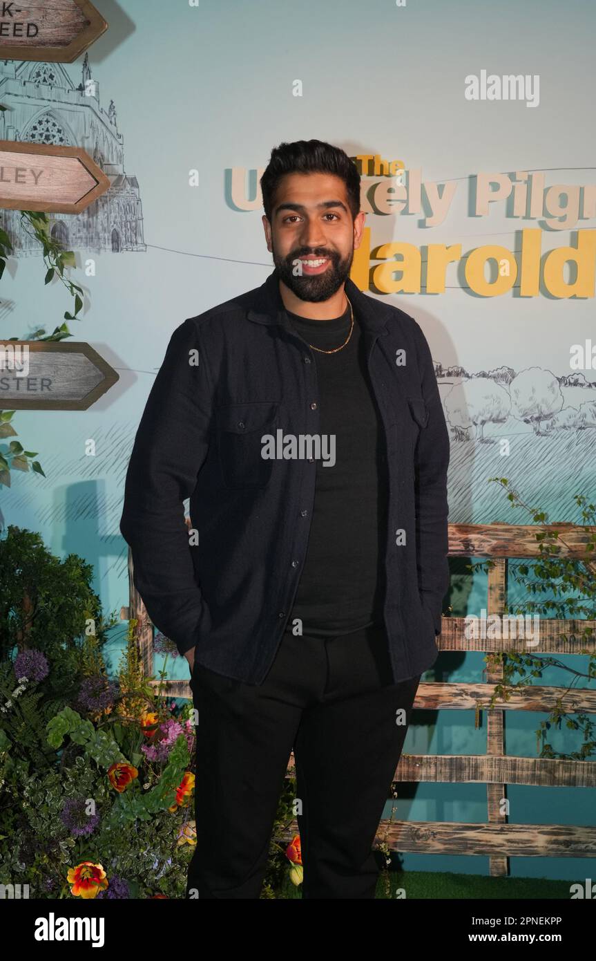 Maanuv Thiara attends the gala screening of The Unlikely Pilgrimage of Harold Fry, at the Ham Yard Hotel in London. Picture date: Tuesday April 18, 2023. Stock Photo