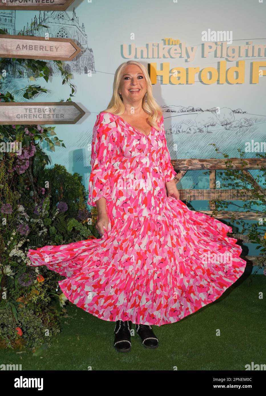 Vanessa Feltz attends the gala screening of The Unlikely Pilgrimage of Harold Fry, at the Ham Yard Hotel in London. Picture date: Tuesday April 18, 2023. Stock Photo