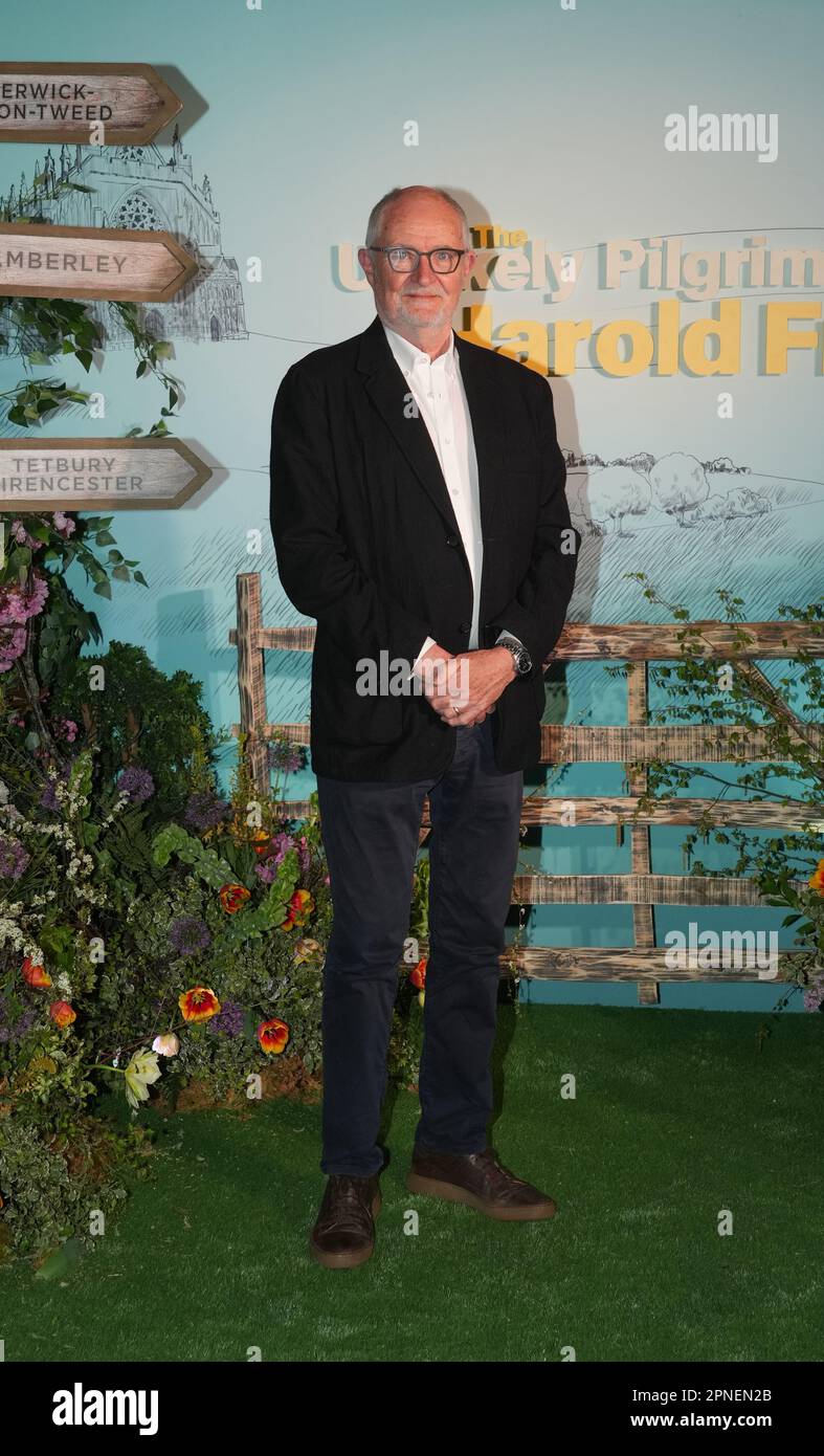 Jim Broadbent attends the gala screening of The Unlikely Pilgrimage of Harold Fry, at the Ham Yard Hotel in London. Picture date: Tuesday April 18, 2023. Stock Photo