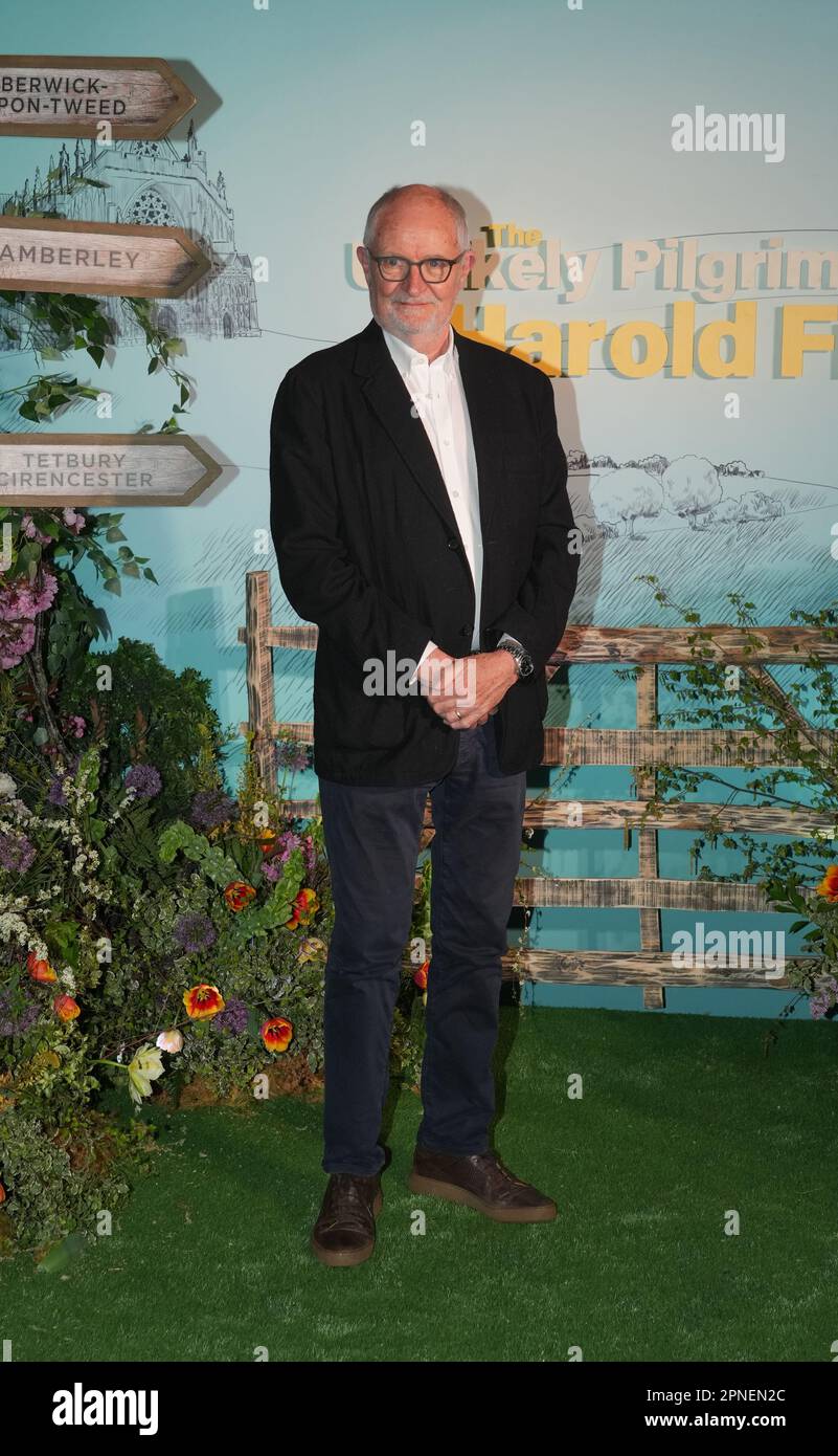 Jim Broadbent attends the gala screening of The Unlikely Pilgrimage of Harold Fry, at the Ham Yard Hotel in London. Picture date: Tuesday April 18, 2023. Stock Photo