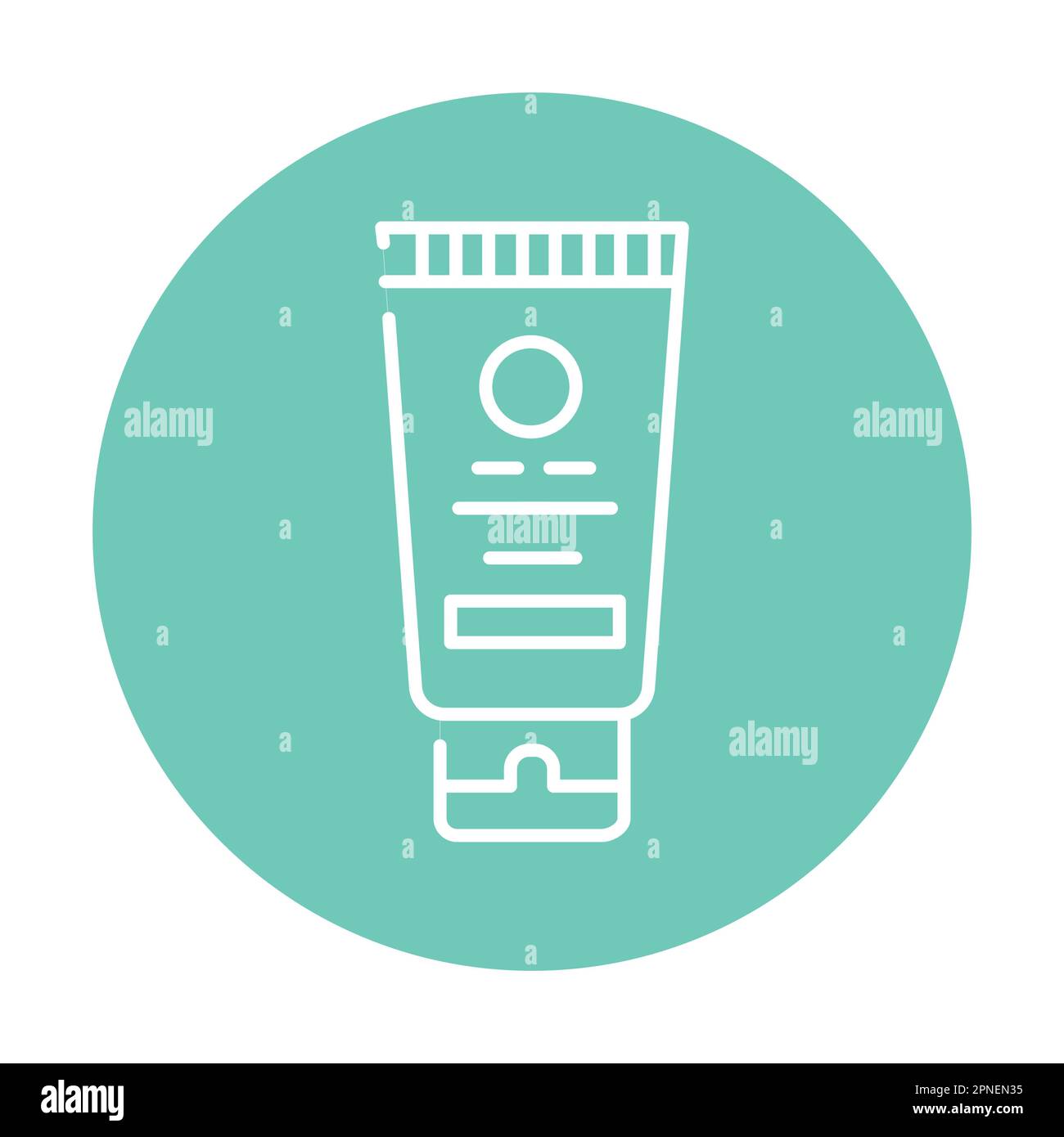 Cream color line icon. Cosmetic product. Pictogram for web page, mobile ...