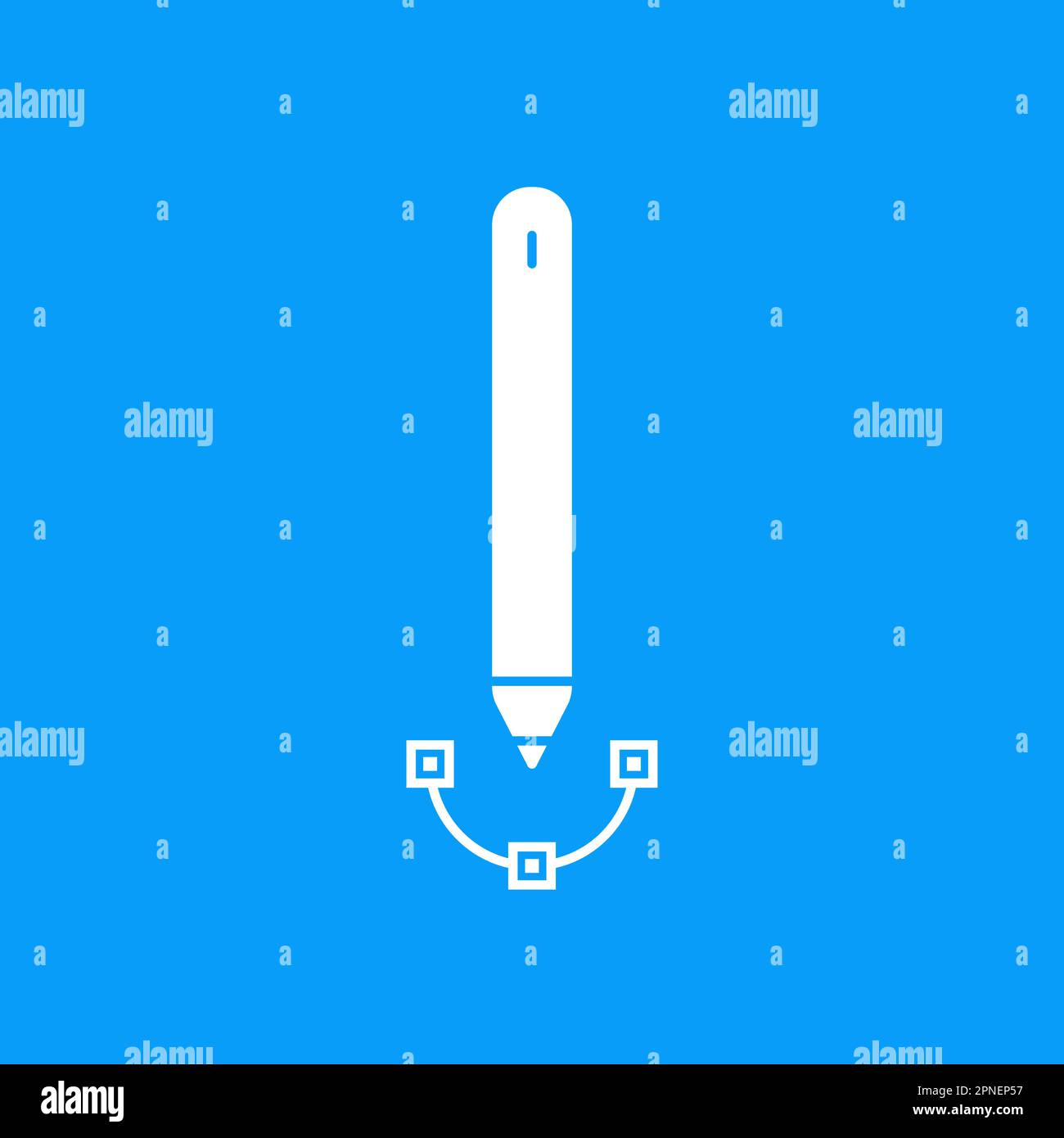 white digital pencil like stylus Stock Vector