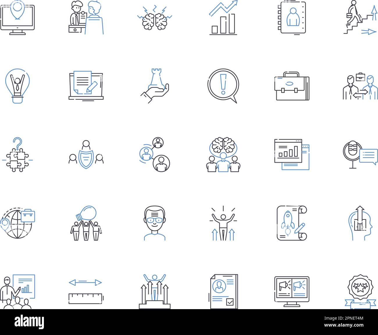 Company directors line icons collection. Leadership, Management