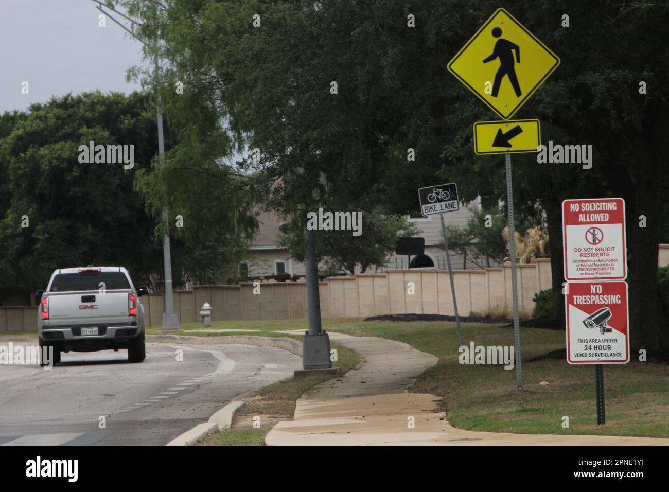 San Antonio, USA. 18th Apr, 2023. No trespassing, under surveillance