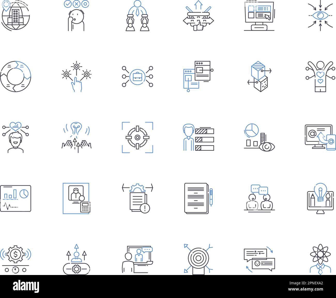Collaborator nerks line icons collection. Teamwork, Partnership, Alliance, Cooperation, Synergy, Coordination, Cohesion vector and linear illustration Stock Vector