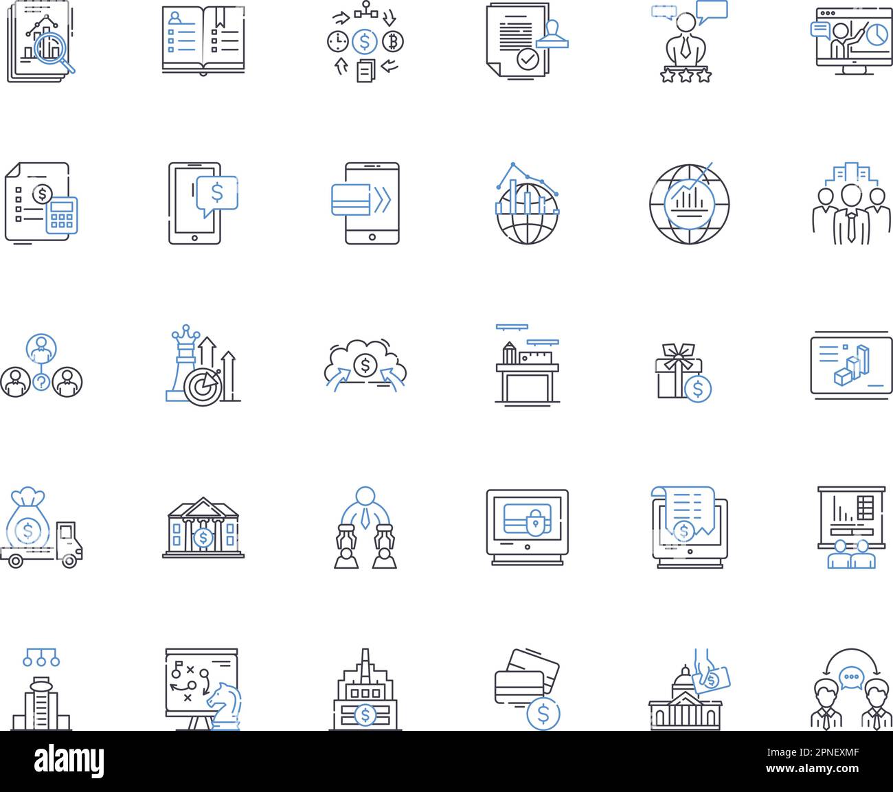 Credit union line icons collection. Community, Cooperative, Member-owned, Savings, Loans, Interest, Member services vector and linear illustration Stock Vector