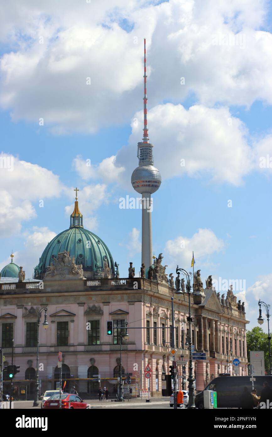 German Historical Museum, Berlin Cathedral and TV Tower in background, Germany, Berlin, Berlin Stock Photo