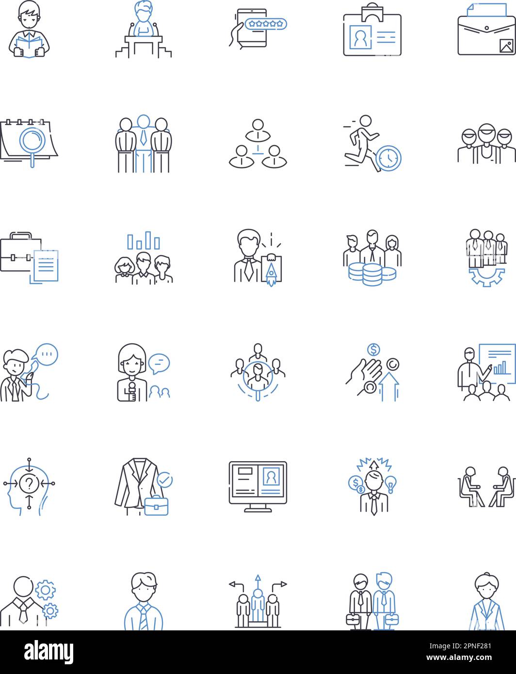 Task scheduling line icons collection. Planner, Calendar, Organizer ...
