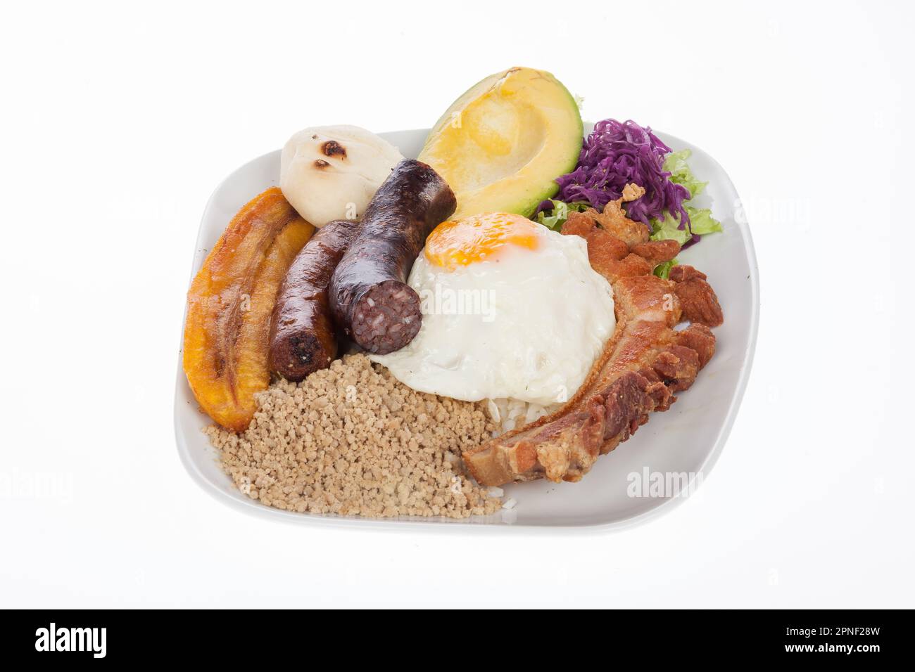 Tasty Paisa Tray; Typical Dish In The Region Of Antioqueña - Colombia. Stock Photo