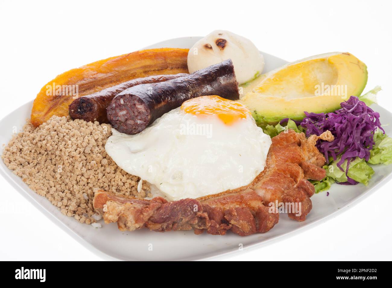 Tasty Paisa Tray; Typical Dish In The Region Of Antioqueña - Colombia. Stock Photo