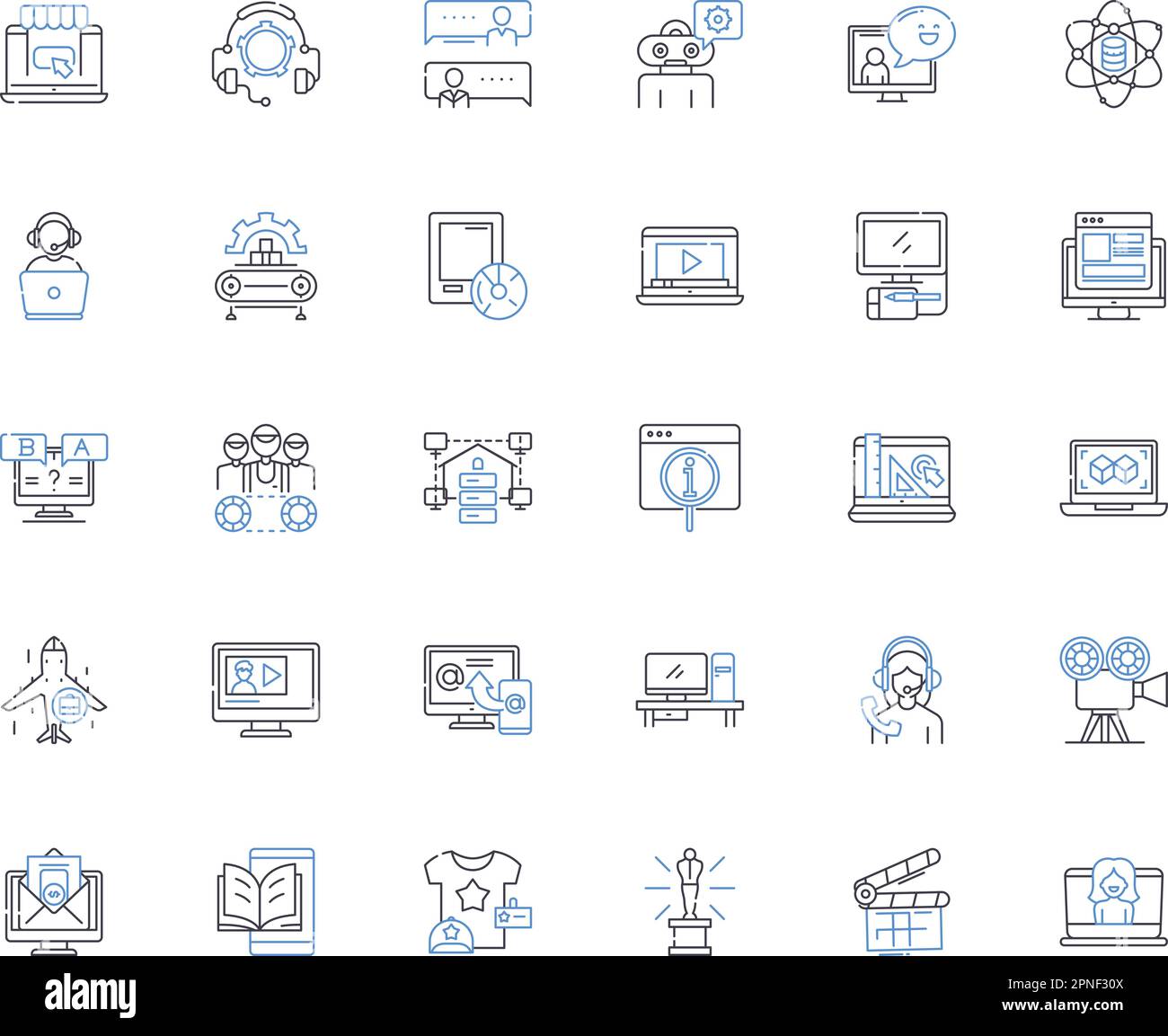 News agency line icons collection. Reporting, Journalism, Breaking, Current, Events, Investigating, Headlines vector and linear illustration. Coverage Stock Vector