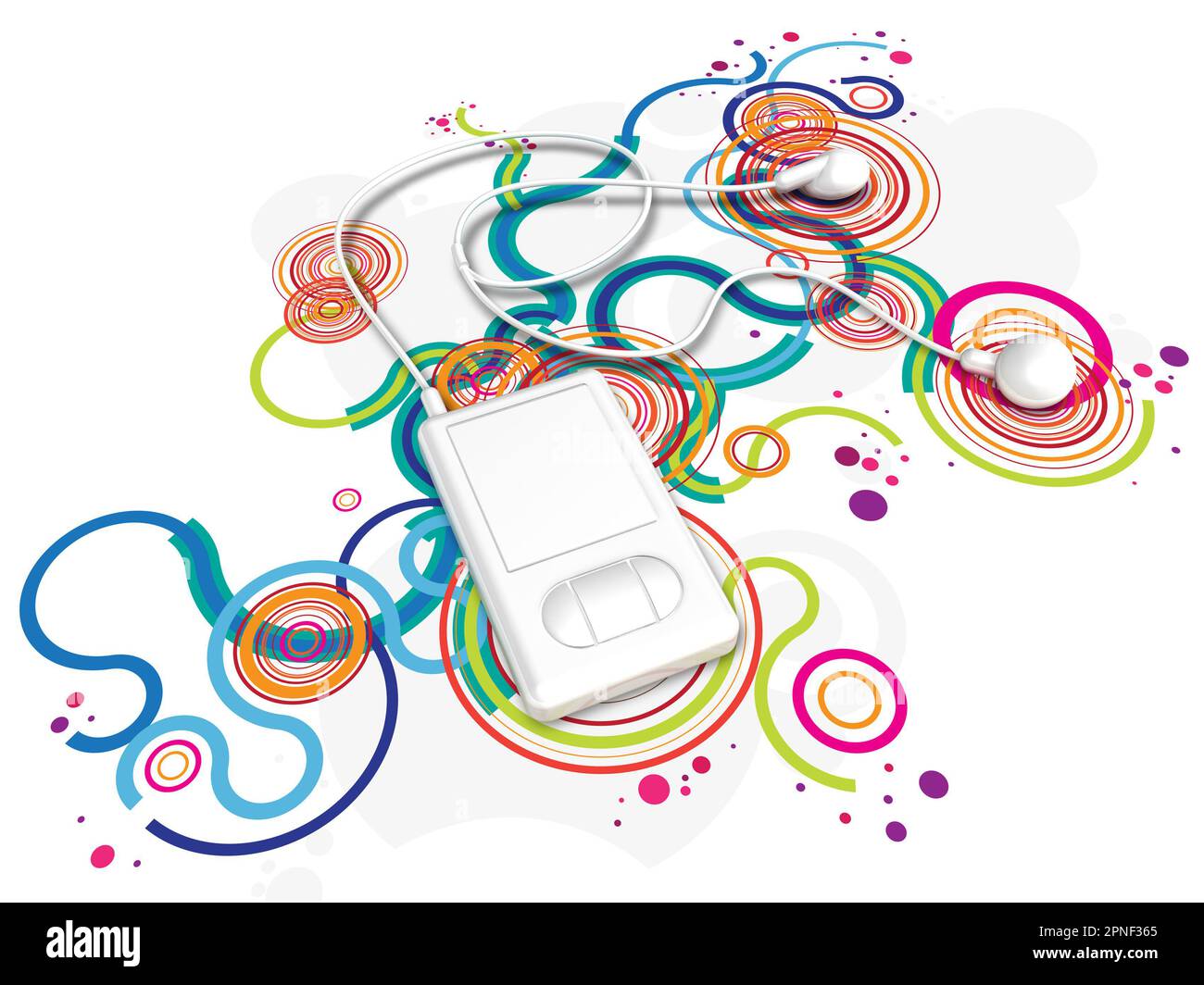 Music playing device on white background Stock Photo Alamy