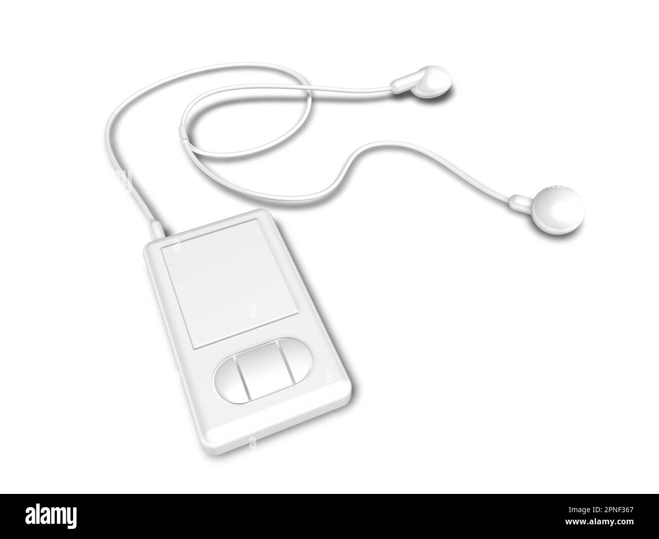 Music playing device on white background Stock Photo Alamy