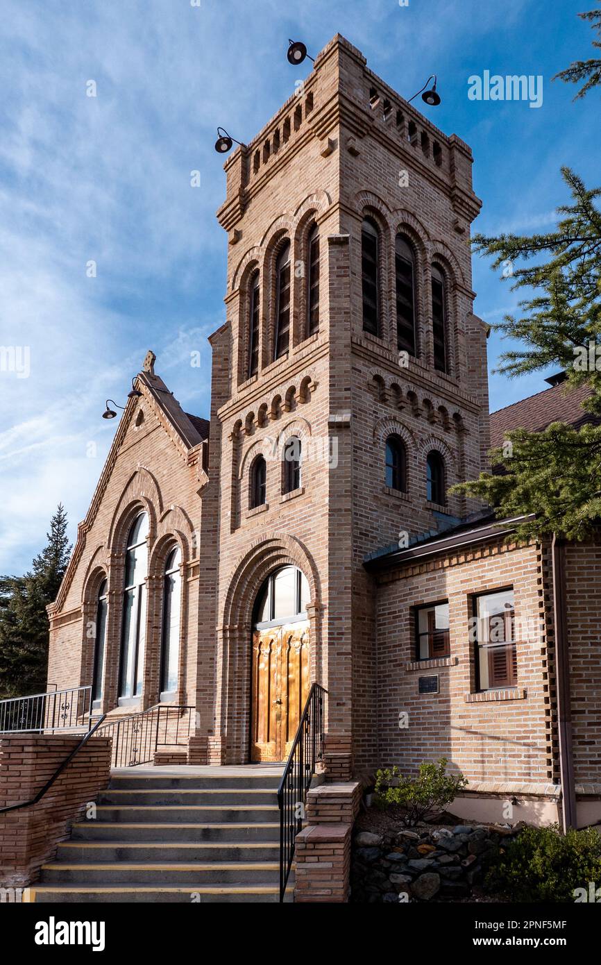 Church in historic Prescott, Arizona Stock Photo Alamy